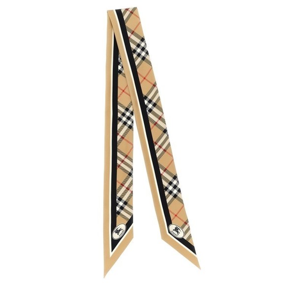 Burberry Silk Twill Bandeau With Pattern Check - NWT - Picture 1 of 3